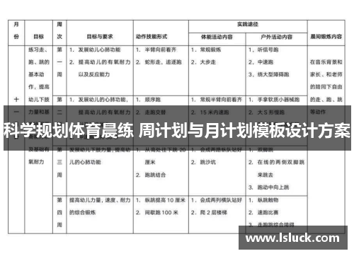 科学规划体育晨练 周计划与月计划模板设计方案